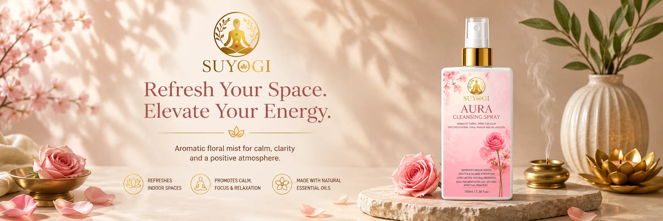 Suyogi dhoop, essential oils & aura sprays